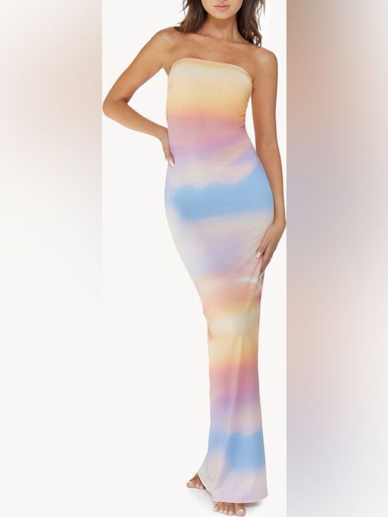 PQ Swim Dresses & Skirts - PQ Swim Sofia Strapless Cover-Up Maxi Dress